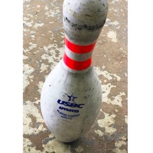 Used regulation size bowling pin